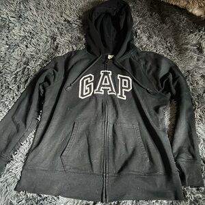 GAP Classic Black Zip-Up Hoodie